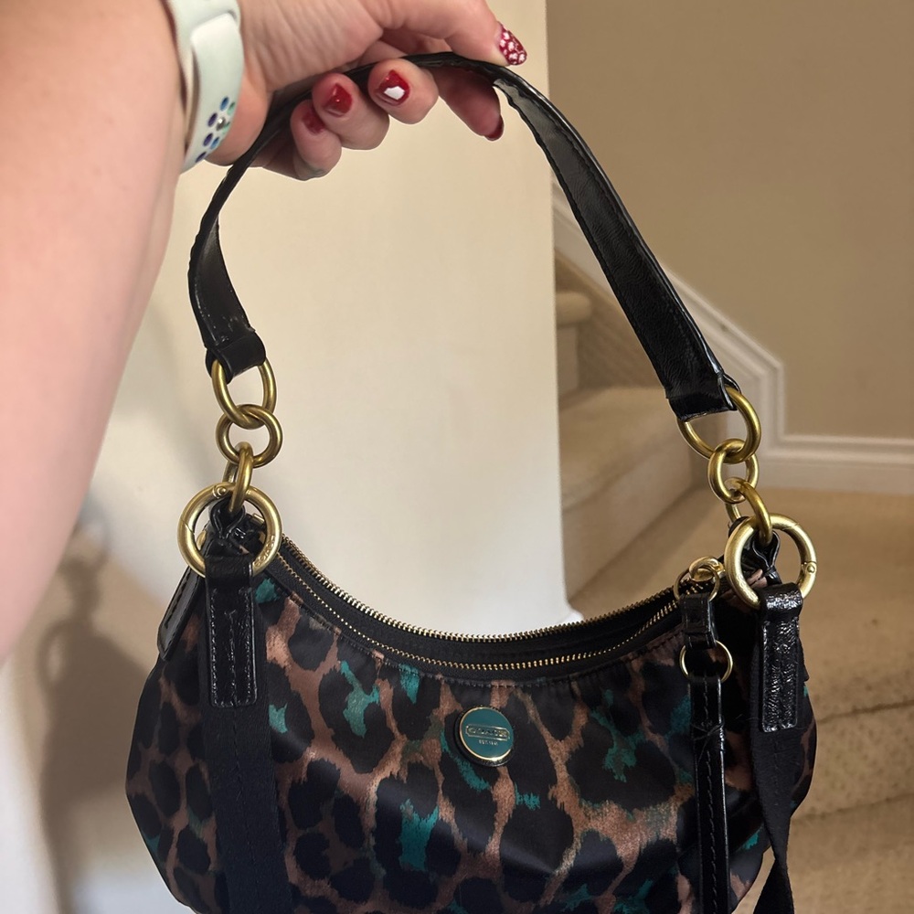 Coach Leopard Print Shoulder Bag